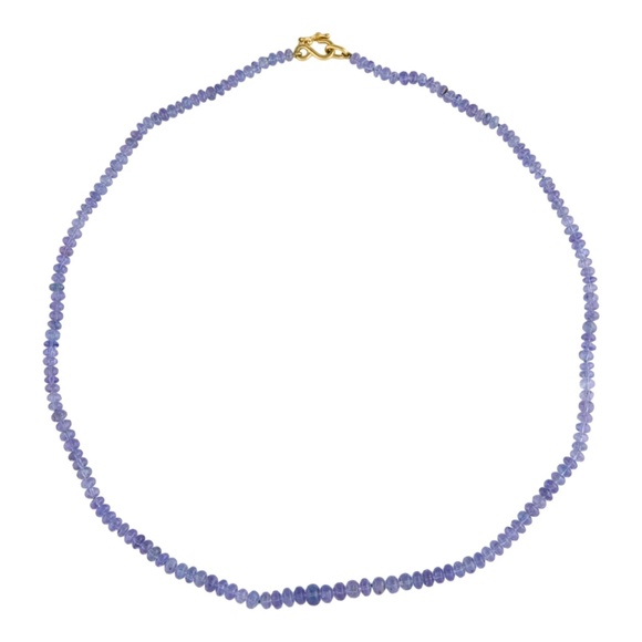 Designer REINSTEIN ROSS 20K - 22K Yellow Gold Smooth Tanzanite Gemstone Necklace - Picture 12 of 12